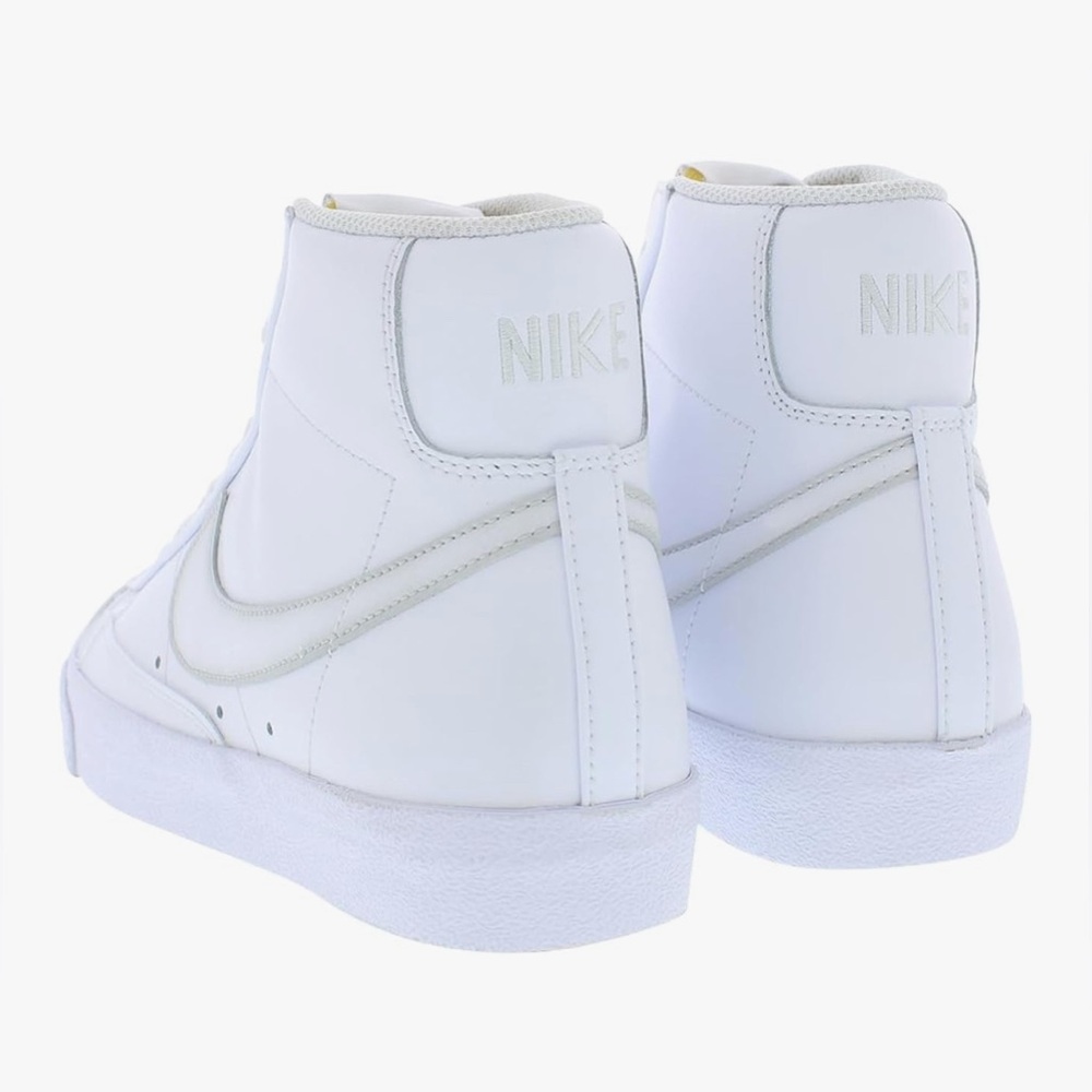 Nike Blazer Mid White/Silver High Top Sneakers - Picture 3 of 9